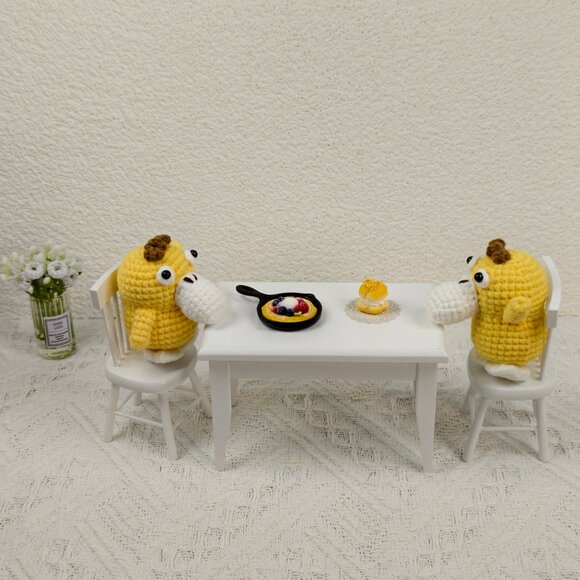 Handmade Amigurumi Crochet Pokemon Psyduck Plushie - Picture 2 of 6